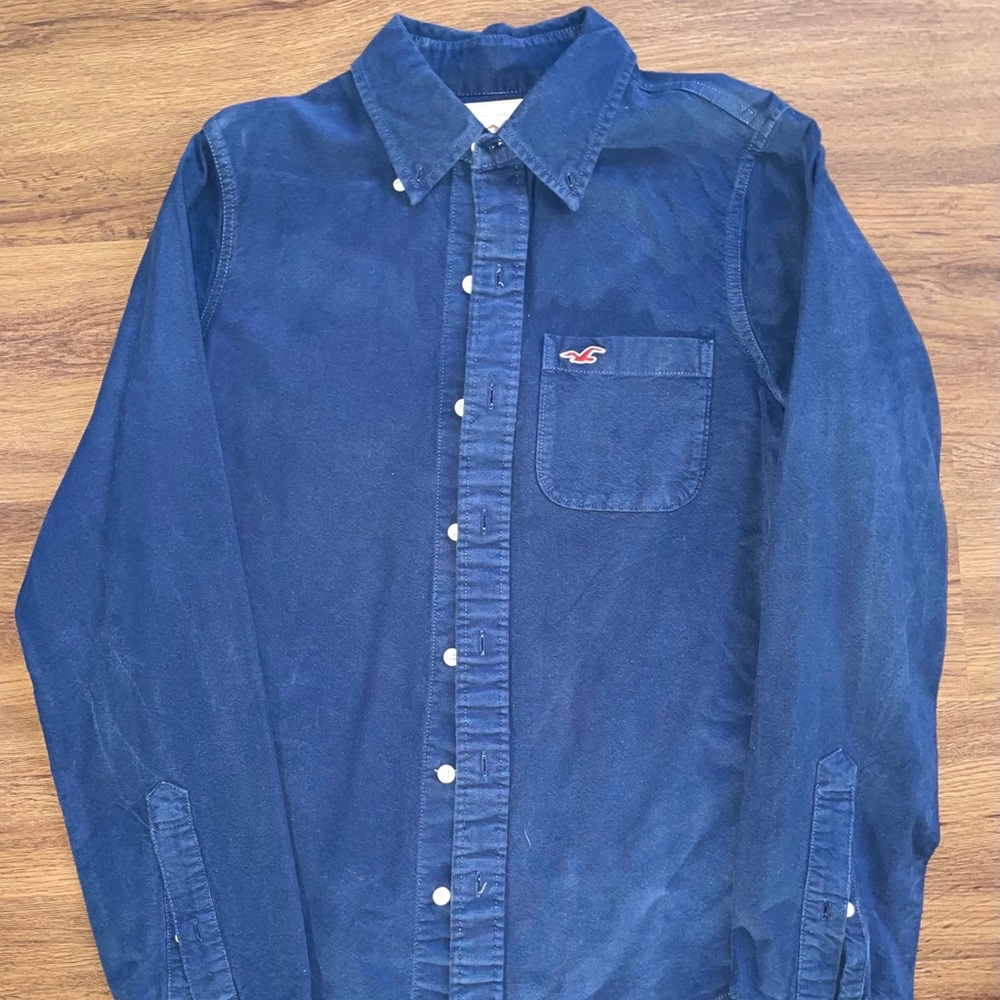 Hollister Button Up Shirt Blue